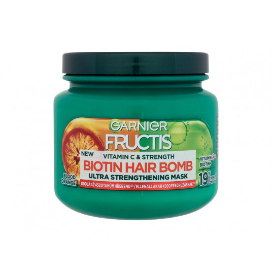 Plaukų kaukė Garnier Fructis Vitamin & Strength Biotin Hair Bomb, 320ml