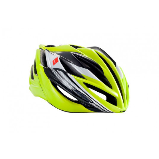 Šalmas plentinis MET Forte safety yellow/black/white - 52-59