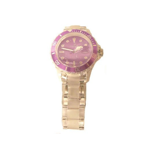 Laikrodis Pegasus skaidrus/violetinis 40mm