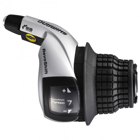 Pavarų perjungimo rankenėlė 7g. Shimano revoshift SIS sidabrinė