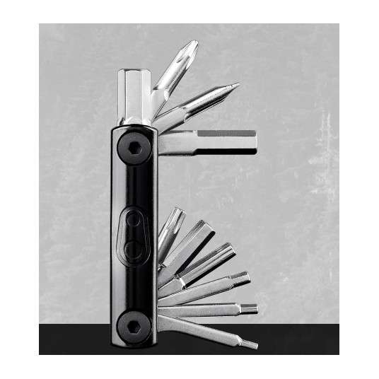 Mini įrankių rinkinys Crankbrothers F10+ juodas