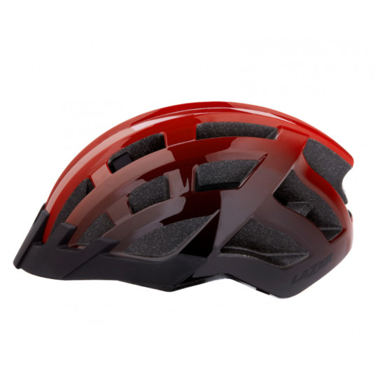 Šalmas LAZER Petit DLX CE-CPSC uni+net+led raudonas juodas 1 size