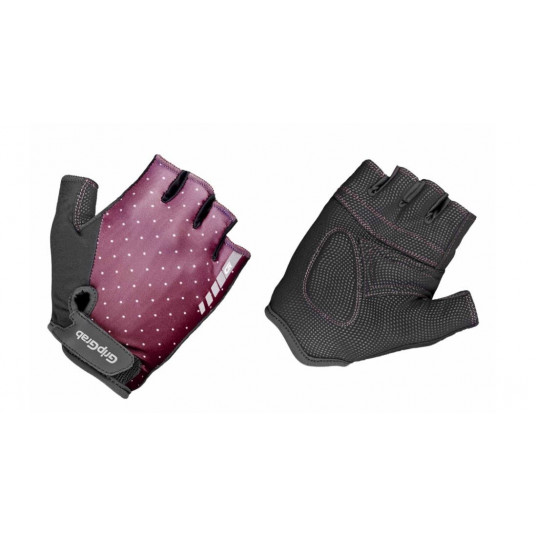 Pirštinės trumpos mot. GripGrab ROULEUR violetinė/juoda - s