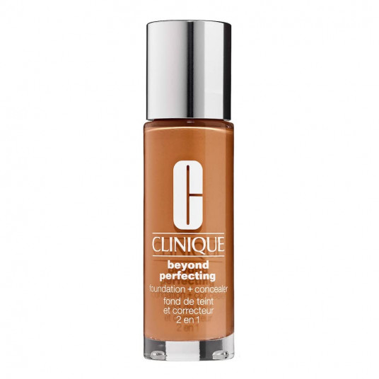 Clinique, Beyond Perfecting, be parabenų, matinis paviršius, skystas makiažo pagrindas ir maskavimo priemonė 2 viename, 23, imbieras, 30 ml