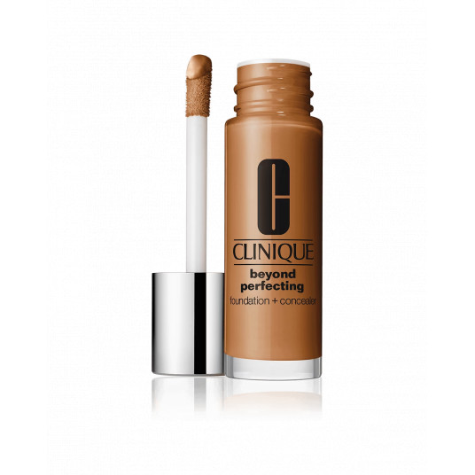 Clinique, Beyond Perfecting, be parabenų, matinis paviršius, skystas makiažo pagrindas ir korektorius 2 viename, 24, auksinis, 30 ml