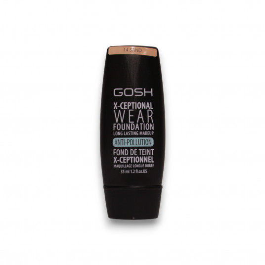 Gosh, X-Ceptional Wear, vitaminas E, ilgai išliekantis, kreminis pagrindas, 14, smėlis, 35 ml