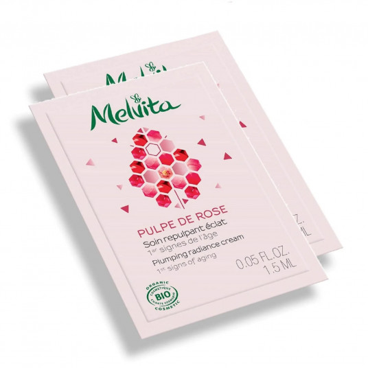 „Melvita“, „Pulpe De Rose“, ekologiška, prieš senėjimą, diena ir naktis, kremas, veidui ir kaklui, 1,5 ml *Pavyzdys