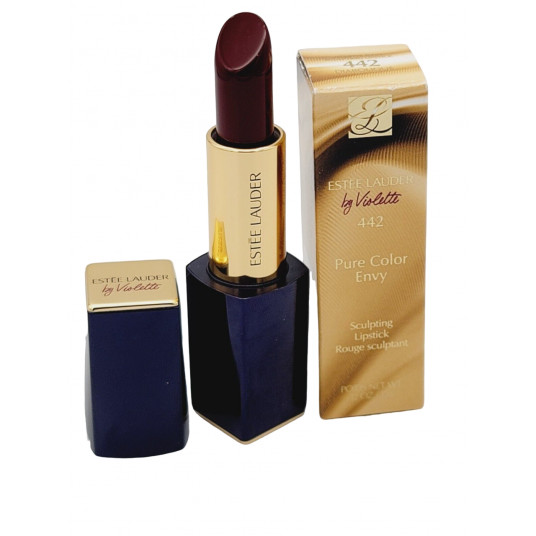 Estee Lauder, grynos spalvos pavydas – Violette, be parabenų, formavimas, kreminiai lūpų dažai, 442, Diabolique, 3,5 g