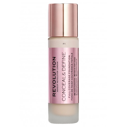 Makeup Revolution, Conceal & Define, Be aliejaus, kreminis pagrindas, F 9, 23 ml