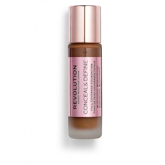 Makeup Revolution, Conceal & Define, Be aliejaus, kreminis pagrindas, F 15, 23 ml