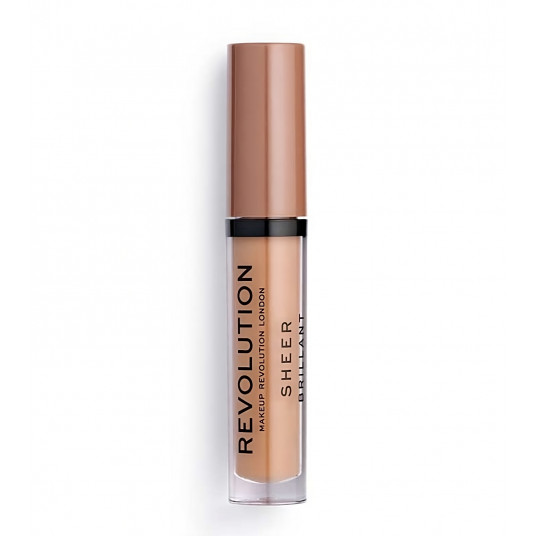 Makeup Revolution, Sheer Brillant, vegan, lūpų blizgesys, 119, Hustle, 3,5 ml