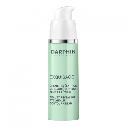 Darphin, Exquisage – grožio atskleidžianti priemonė, mažina paburkimą/raukšles/tamsius ratilus, rytas ir naktis, kremas, skirtas akims ir lūpoms, 15 ml