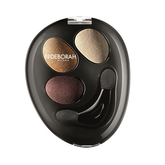 „Deborah“, „Trio Hi-Tech“, „Eyeshadow Compact“, Nr.02, „Deivės bronza“, 4,2 g