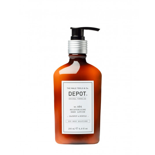 Depot, 600 Body Solutions Nr. 604, Glicerinas, Drėkinamasis, Dieninis, Cajeput & Myrtle, Losjonas, Rankoms, 200 ml