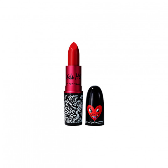 MAC, Viva Glam X Keith Haring, Longwear, kreminiai lūpų dažai, Red Haring, 3 g