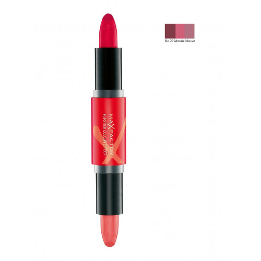 „Max Factor“, „Flipstick“ spalvos efektas, kreminiai lūpų dažai, 20, „Mosaic Mauve“, 4,5 g