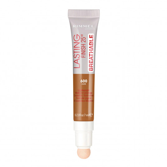 Rimmel London, ilgalaikis apdaila, natūralus vidutinio padengimo, kreminis korektorius, 600, tamsus, 7 ml