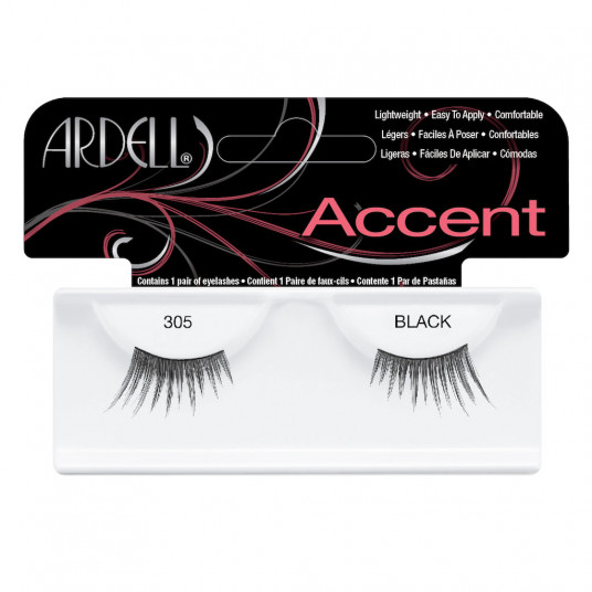 Ardell, akcentas, dirbtinės blakstienos, 305, juoda