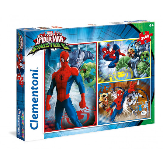 Clementoni, Spiderman Sinister, Puzzle, 3x48 pcs, For Boys, 4+ years
