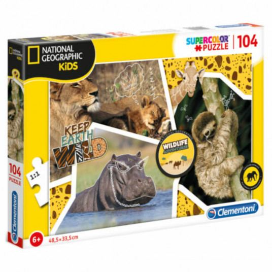 Clementoni, National Geographic Wild, Puzzle, 104 pcs, For Boys, 6+ years