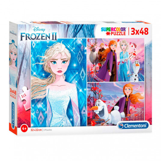 Clementoni, Frozen 2, Puzzle, 3 x48 pcs, Unisex