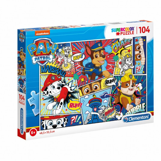 Clementoni, PAW Patrol, Dėlionė, 104 vnt., Unisex, 6+ metų