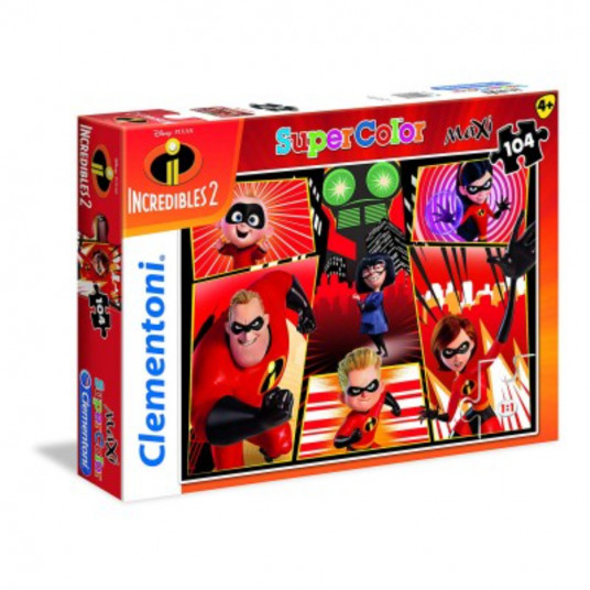 Clementoni, The Incredibles 2, Puzzle, 27106, 104, Unisex, 6+ years