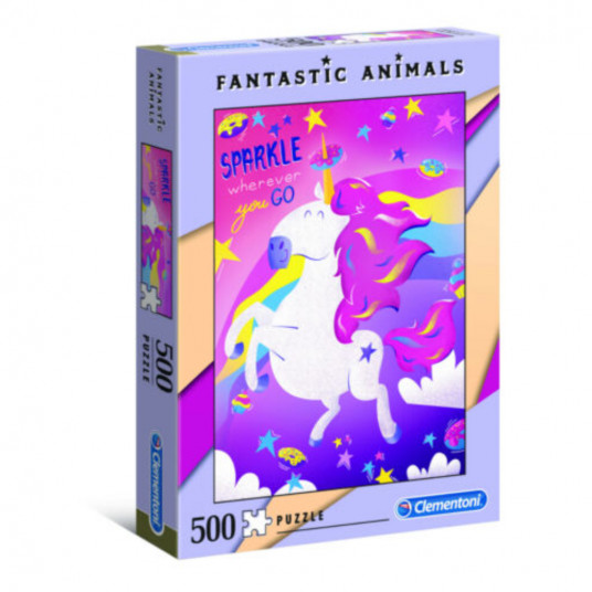 Clementoni, Fantastic Animals, Unicorn, Puzzle, 35066, 500 pcs, Unisex