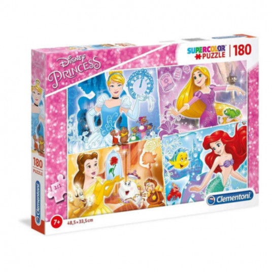 Clementoni, SuperColor, Disney Princess, Puzzle, 29294, 180 pcs, For Girls, 7+ years