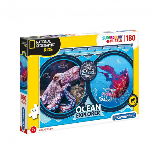 Clementoni, National Geographic Kids, Ocean Explorer, Puzzle, 180 pcs, Unisex, 7+ years
