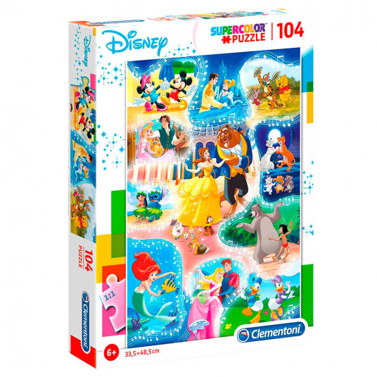 Clementoni, SuperColor, Disney Dance Time, Puzzle, 104 pcs, Unisex, 6+ years