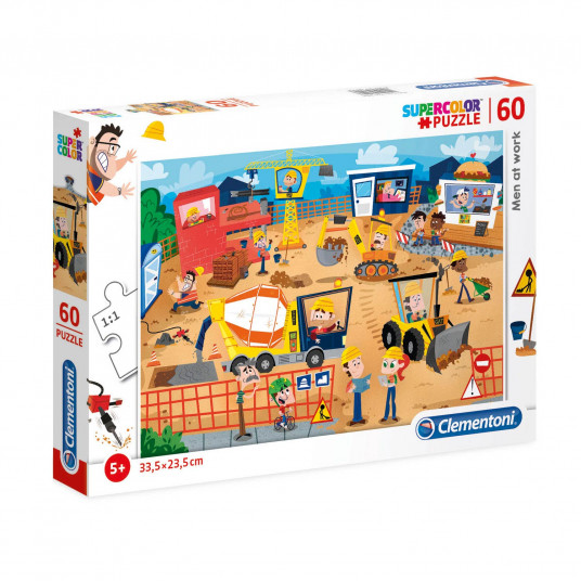 Clementoni, Supercolor, Men At Work, Puzzle, 60 pcs, For Boys, 5+ years