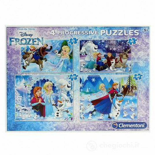 Clementoni, Frozen, 4-In-1, Puzzle, 7723, 20 x 60 x 100 x 180 pcs, For Girls