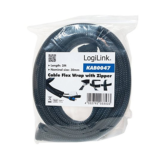 LogiLink lankstus 1,0mx 30 mm juoda