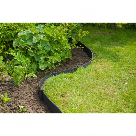 Nature Sodo krašto apvado rinkinys su smaigais, juodas, 7,5cmx10m