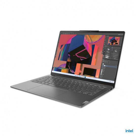 Lenovo Yoga Slim Knyginis Kompiuteris 35,6 cm (14") WUXGA Intel® CoreTM i5 i5-1240P 16GB LPDDR5-SDRAM 512GB SSD Wi-Fi 6E (802.11ax) Windows 11 Home Pilka