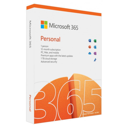 Microsoft | 365 Asmeniniai | QQ2-01897 | FPP | Licencijos galiojimo laikas 1 metai (-ai) | Anglų kalba | Eurozona be žiniasklaidos