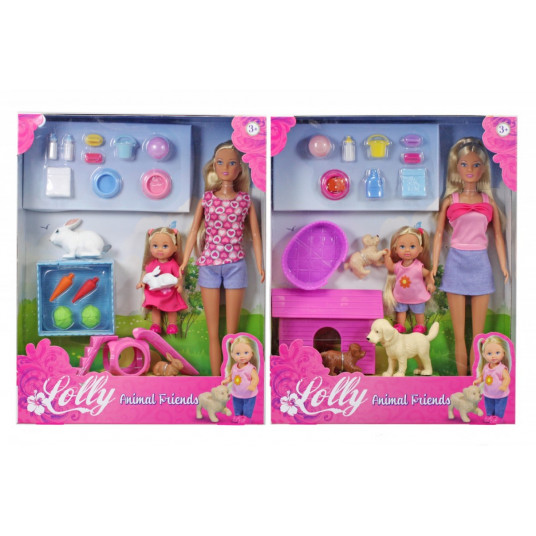 STEFFI and Evi with animals and accessories