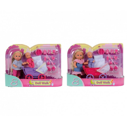 Doll Evi Love with pram and doll