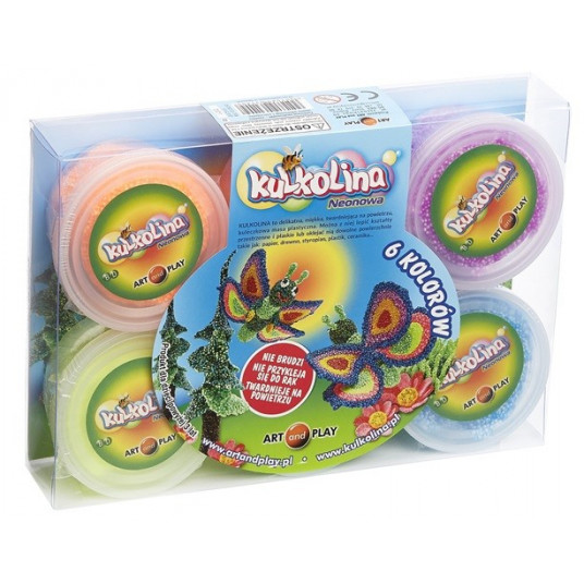 Plastic mass Kulkolina 6 colors Neon