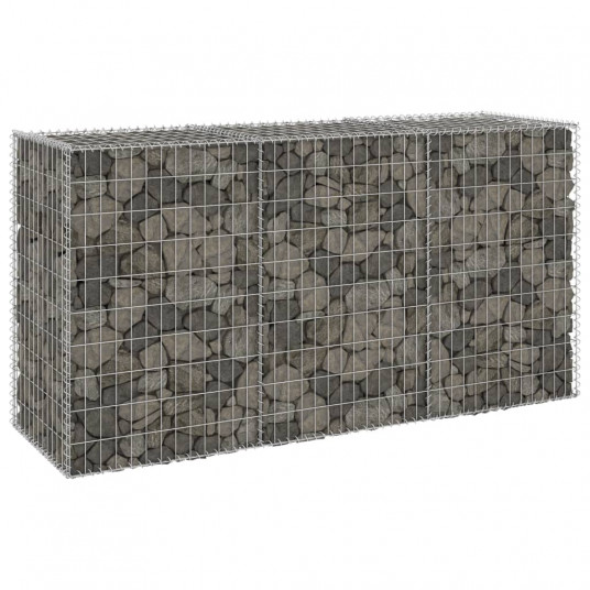  Gabiono siena su dangčiais, 200x60x100cm, galvanizuotas plienas 