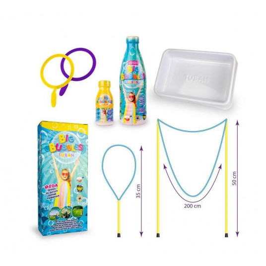 Mega set for large soap bubbles