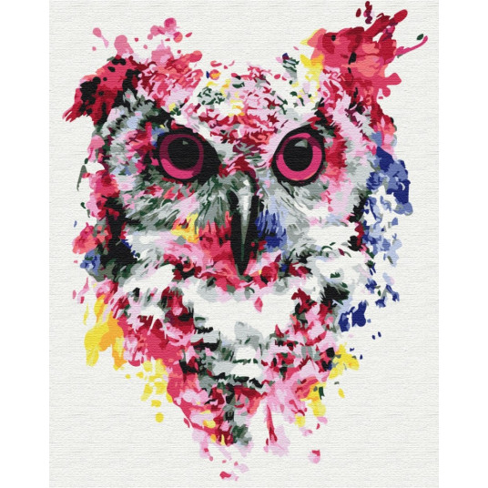 Picture Paint it! Painting by numbers Owl