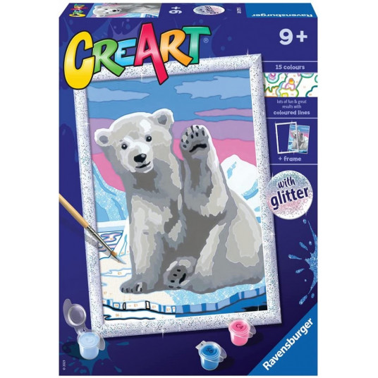 Coloring book CreArt for children A polar bear