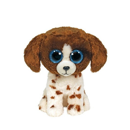 Plush toy Ty Beanie Boos Dog brown-white - Muddles 15 cm