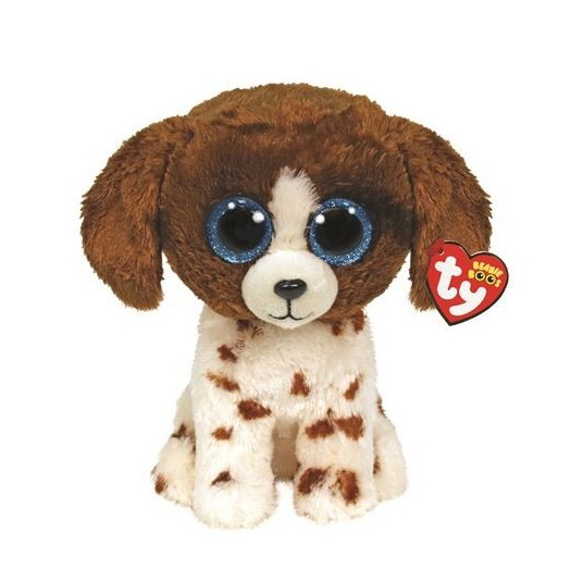 Maskotka Ty Pies brązowo - biały Muddles 24 cm