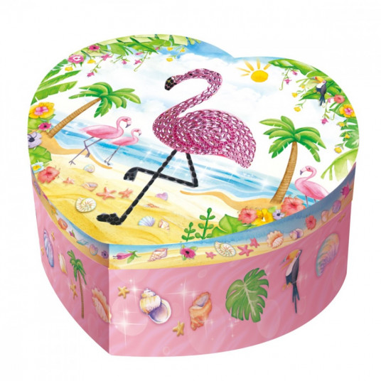 Pecoware Heart-shaped music box - Flamingo
