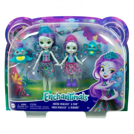 Dolls Enchantimals Patter and Piera Peacock dolls sisters