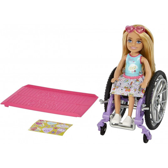 Doll Barbie Chelsea Wheelchair Brown Hair HGP29