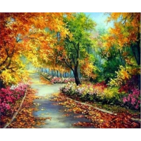Diamond mosaic - Park in autumn